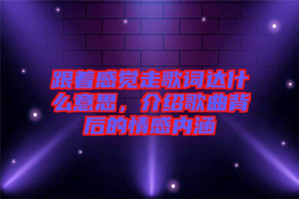 跟著感覺走歌詞達什么意思，介紹歌曲背后的情感內涵