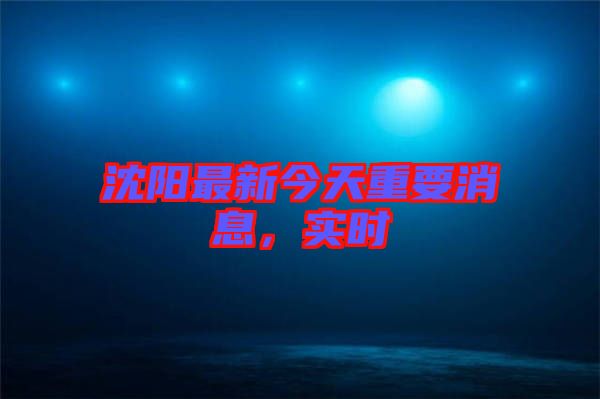 沈陽最新今天重要消息，實(shí)時(shí)