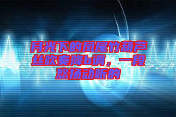月光下的鳳尾竹葫蘆絲吹奏降b調，一段悠揚動聽的