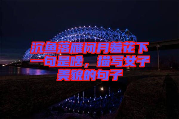 沉魚落雁閉月羞花下一句是啥，描寫女子美貌的句子