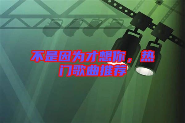 不是因為才想你，熱門歌曲推薦