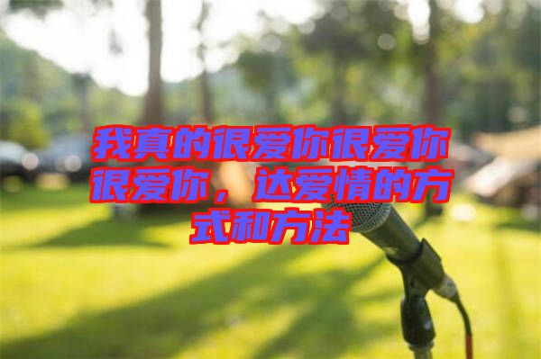 我真的很愛你很愛你很愛你，達愛情的方式和方法