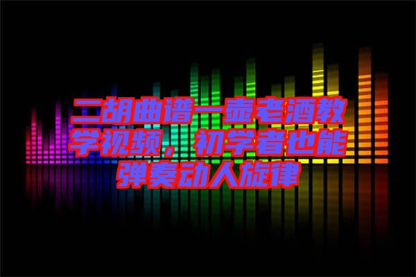 二胡曲譜一壺老酒教學視頻，初學者也能彈奏動人旋律