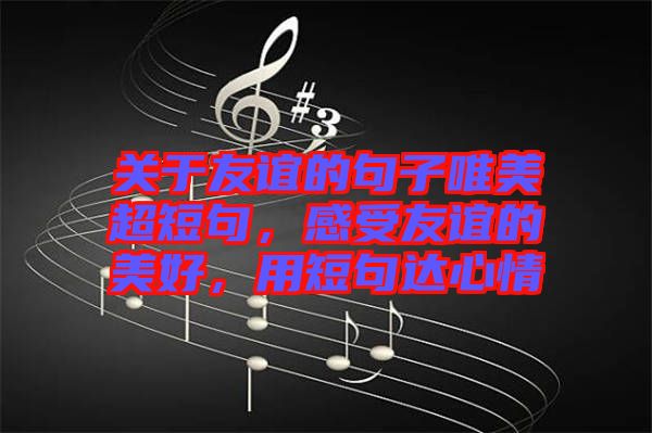 關于友誼的句子唯美超短句，感受友誼的美好，用短句達心情