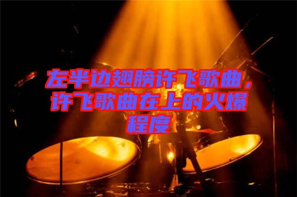 左半邊翅膀許飛歌曲，許飛歌曲在上的火爆程度