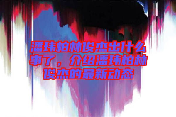潘瑋柏林俊杰出什么事了，介紹潘瑋柏林俊杰的最新動(dòng)態(tài)