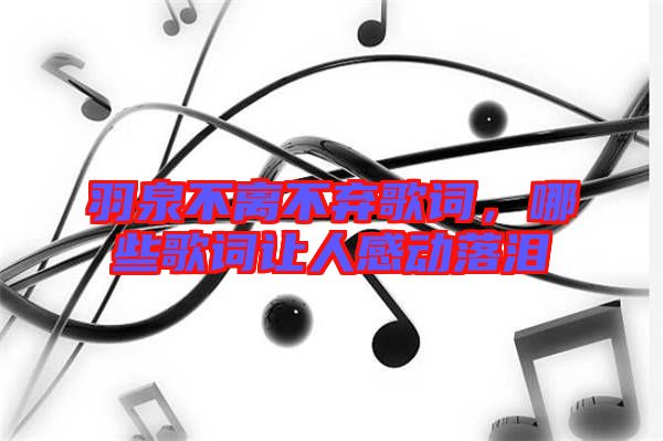 羽泉不離不棄歌詞，哪些歌詞讓人感動(dòng)落淚