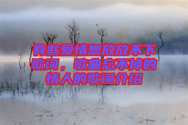 有些愛情想放放不下歌詞，歌曲忘不掉的情人的歌詞介紹
