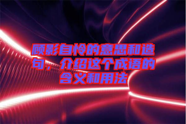 顧影自憐的意思和造句，介紹這個(gè)成語(yǔ)的含義和用法