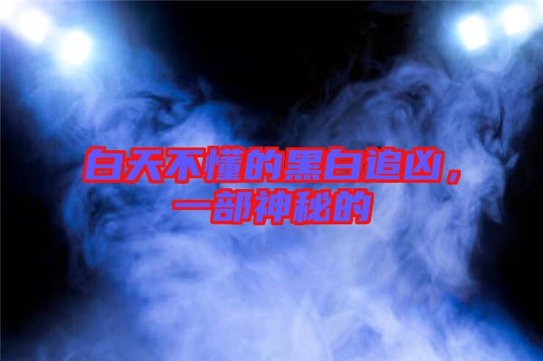白天不懂的黑白追兇，一部神秘的