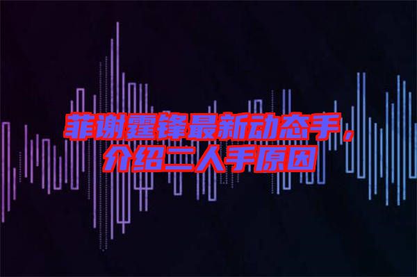 菲謝霆鋒最新動態手，介紹二人手原因