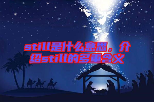 still是什么意思，介紹still的多重含義