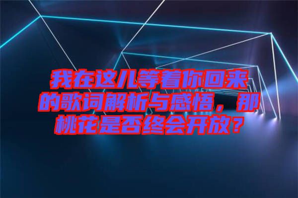 我在這兒等著你回來的歌詞解析與感悟，那桃花是否終會開放？