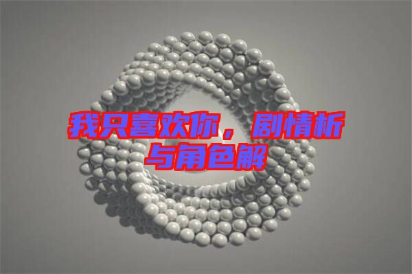 我只喜歡你，劇情析與角色解