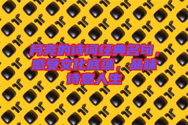 月亮的詩詞經典名句，感受文化底蘊，品味詩意人生