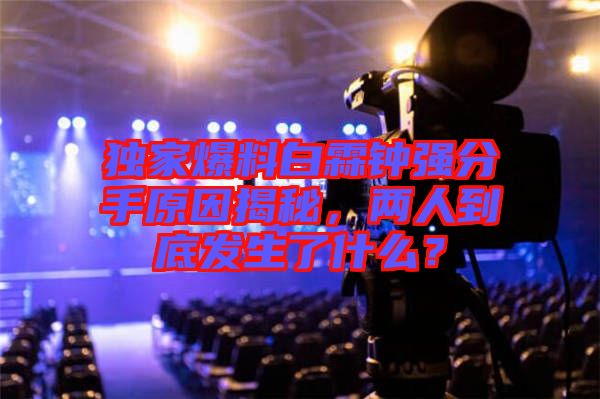 獨家爆料白霖鐘強分手原因揭秘，兩人到底發生了什么？