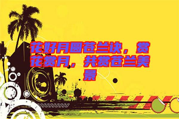 花好月圓蒼蘭訣，賞花賞月，共賞蒼蘭美景