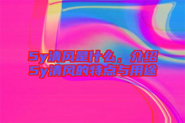5y清風是什么，介紹5y清風的特點與用途